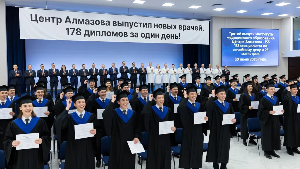 Центр Алмазова выпустил новых врачей. 178 дипломов за один день!